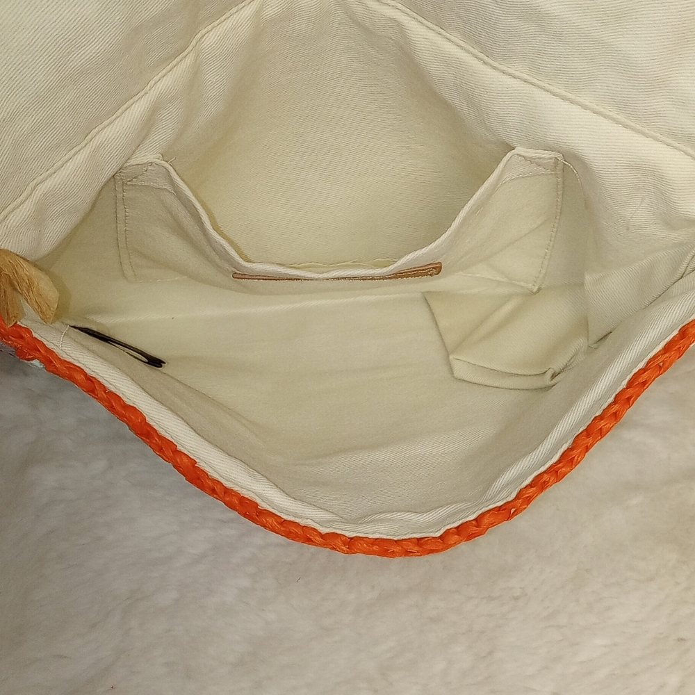 Nordstrom woven raffia clutch purse - Picture 4 of 7